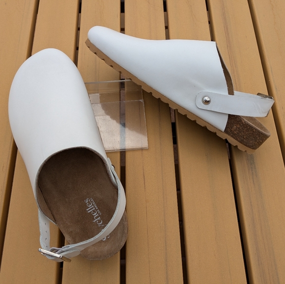 Seychelles Buckle Up White Mule Clogs Size 6 - Picture 3 of 6